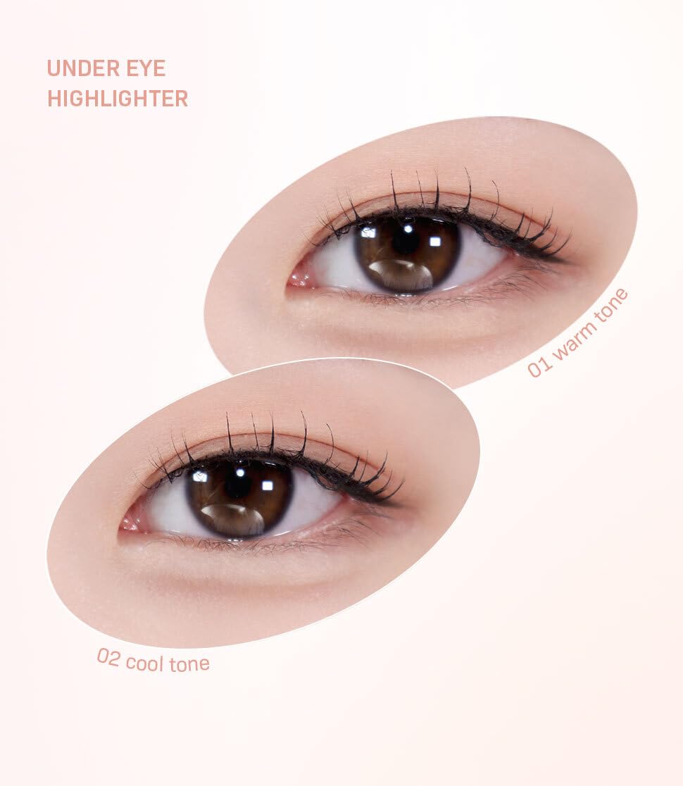 Under Eye Highlighter Pencil (01 warm) | Nobev Under Eye Concealer Pencil for Flawless Coverage | Korean Aegyo Sal Highlighter
