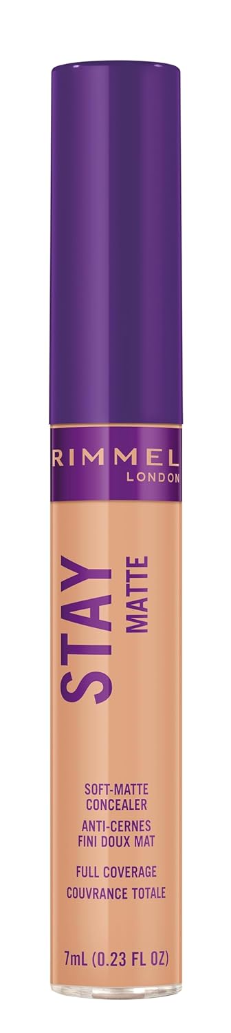 Rimmel London Stay Matte - 161 Nude - Concealer, 24-Hour Wear, Shine Control, Fights Free Radicals, 0.23oz