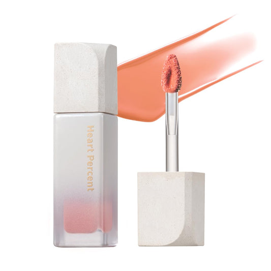 Heart Percent Dote On Mood Pure Glow Tint, Watery & Lightweight Moisturizing Lip Stain Long Lasting Liquid Lipstick 6.8g, #11. Just Coral