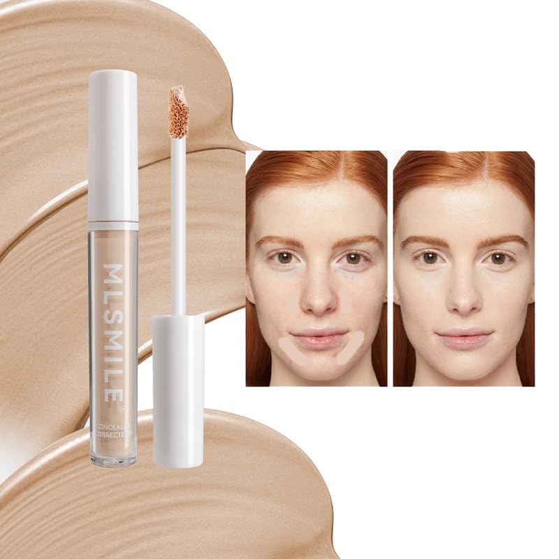 Color Liquid Conceal Contour Foundation, Waterproof 8 Colors Cream Lightweight Liquid Concealer Contour Makeup for Concealing Blemishes, Brighten Dark Circles, Improves Uneven Skin Tone, 05