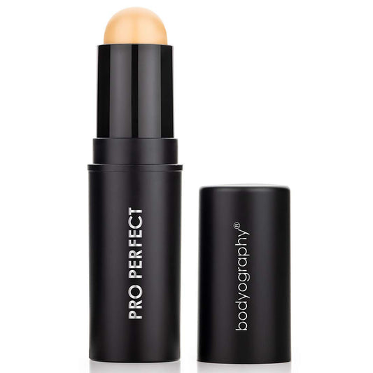 Bodyography Pro Perfect Foundation Stick - Demi-Matte Finish with A Natural Look - Enhancer for Concealing, Highlighting, and Contouring - Vitamin C & E (Wheat)