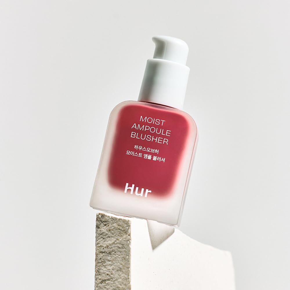 Moist Ampoule Blusher with 50% Moisture Essence | Hydrating & Long-Lasting Blush | 0.68fl.oz (9 Shades) (Deep Plum)