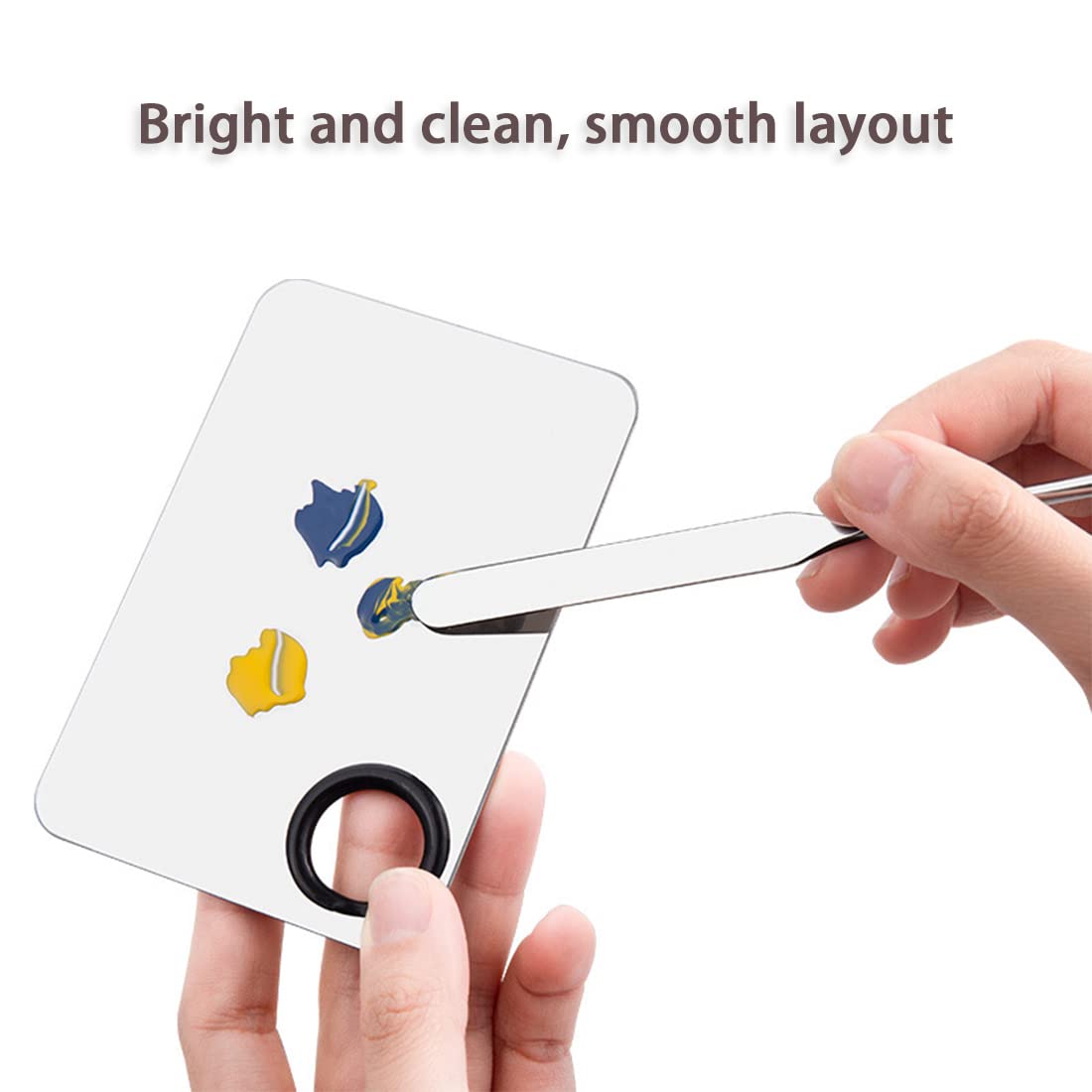 Korean Picasso Makeup Spatula Palette Set for Liquid Foundation, Stainless Steel Mixing Scraper Artist Nail Art Stirring Makeup Tool