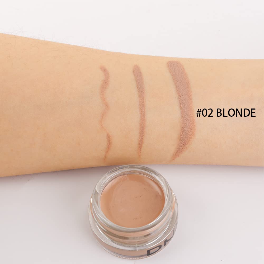 evpct Blonde Eyebrow Powder Pomade Gel Shaper Makeup Kit with Dual-ended Brush, Eyebrow Stencils Kit for Women Shaping, Eye Brow Pomade Stencil Shaper Tinting kits for Women, Long Lasting Waterproof