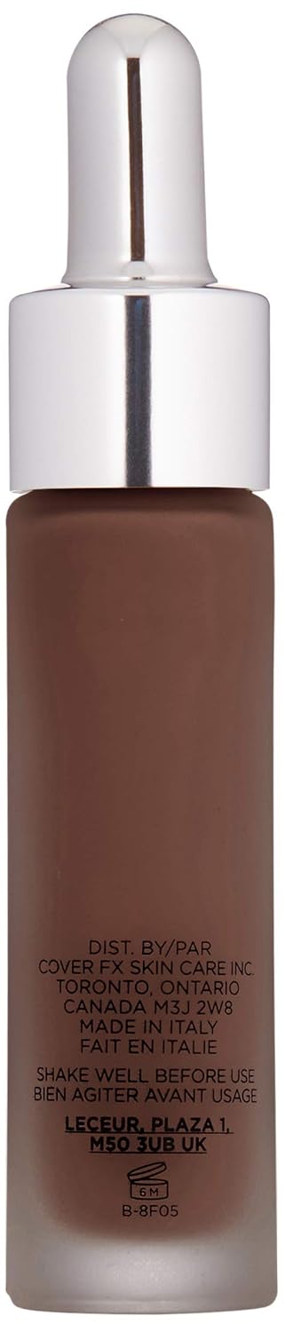 COVER FX Custom Cover Drops, Multi-Use Shade-Adjusting Liquid Foundation and Concealer Makeup, Vegan & Cruelty-Free Lightweight Skin Enhancer, 0.25 Fl Oz, P Deep 5