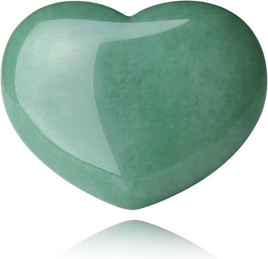 1.8" Large Heart Stone Green Aventurine Healing Crystals Stones Pocket Meditation Palm Worry Gemstone Home Bedroom Office 2023 Minimalism Room Decor Mother's Day Gift