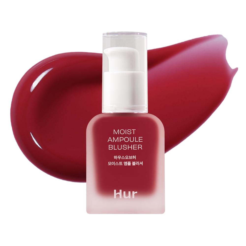 Moist Ampoule Blusher with 50% Moisture Essence | Hydrating & Long-Lasting Blush | 0.68fl.oz (9 Shades) (Ruby Red)