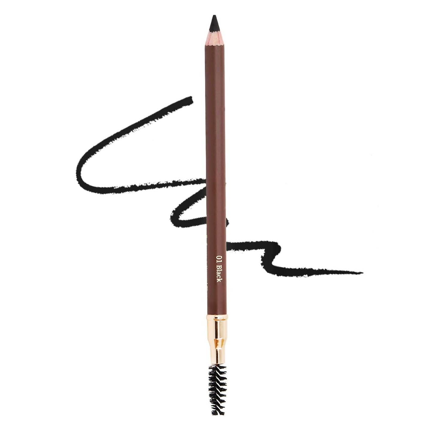 1pcs Eyebrow Pencil Longlasting Waterproof Durable Liner Eyebrow 5 Colors to Choose (1# Black)
