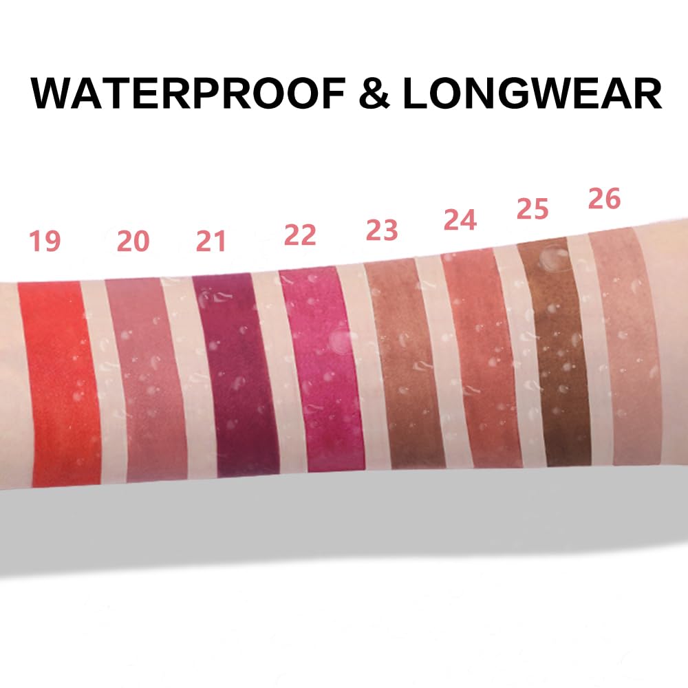 BINGBRUSH Matte Lip Crayon Set – Longwear, Waterproof, Velvet Finish, Built-in Sharpener, Smooth Lip Liner & Gloss (20#+21#, 2 Count (Pack of 1))
