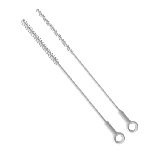 Reusable Silicone Straw Cleaner Brush Set, 2-Pack Extra Long Straw Cleaning Brush for Metal/Glass/Water Bottle/Drinking Straws, Flexible&Bendable Design, Dishwasher Safe, 6mm & 8mm Diameter