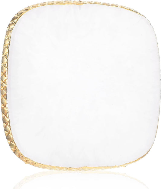 Resin Nail Art Palette Gold Edge Nail Holder Heart Shaped Color Makeup Foundation Mixing Tools Display Board Gel Nail Art Color Mixing Palette Painting Tray Manicure Tool (Milky)