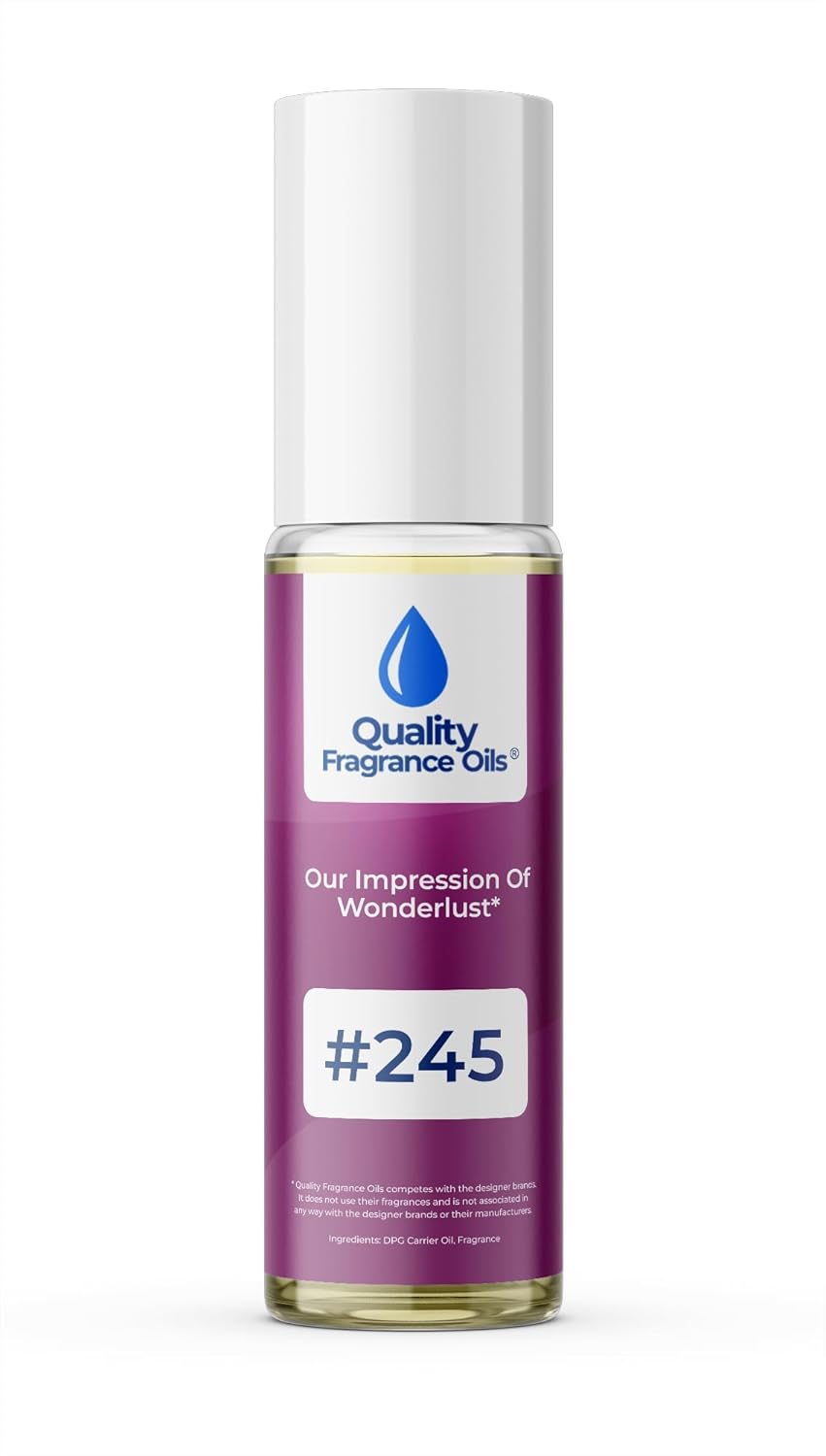 Quality Fragrance Oils' Wonderlust for Women Impression #254 | Long-Lasting Perfume Oil, Alcohol-Free, Strong Scent, 10ml Roll-On | Affordable Alternative to Designer Fragrances
