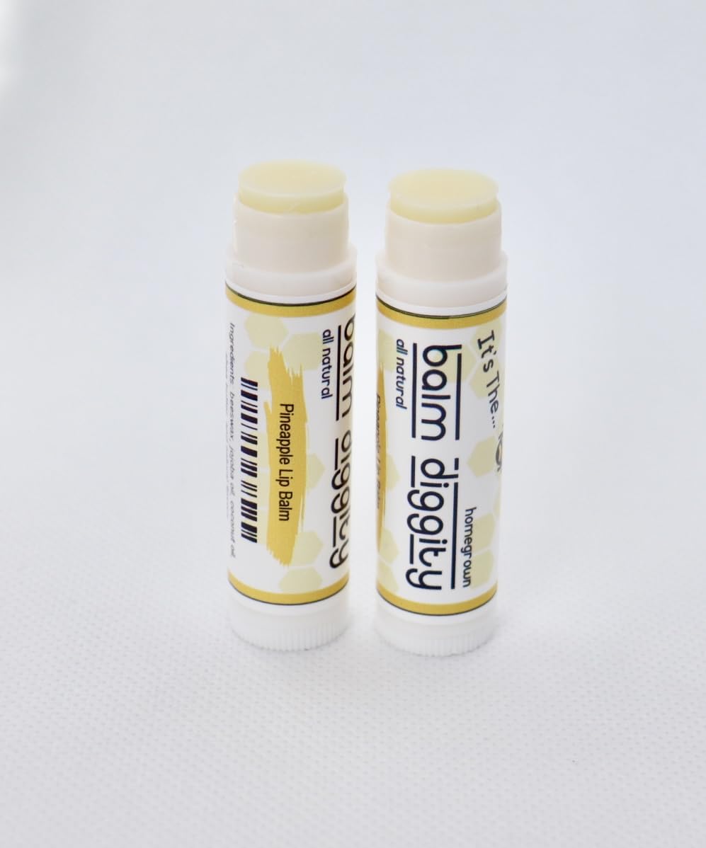 It's The Balm Diggity 2-pack Pineapple Beeswax, All-Natural, Moisturizing, and Nourishing Lip Balm Made With Just 5 Ingredients