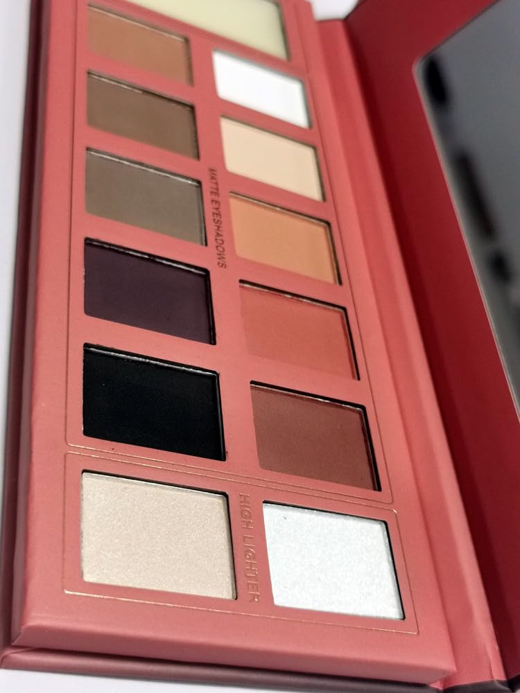 Eye Makeup Eyeshadow Palette with eye shadow primers black white highlighter Matte Shimmer Pallet 12 Natural Nude Colors Make Up Gift Kit