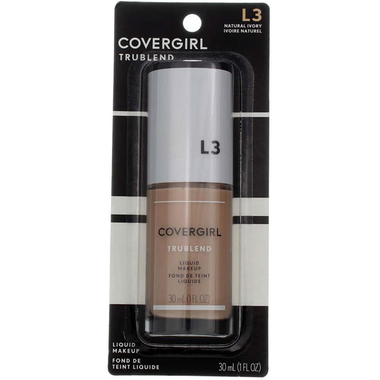 COVERGIRL Trublend Oil-Free Liquid Foundation, Lightweight, Dewy Finish, 1 Fl Oz, Hydrating Foundation, Moisturizing Foundation, Cruelty-Free Foundation, Blends Seamlessly, Won't Clog Pores
