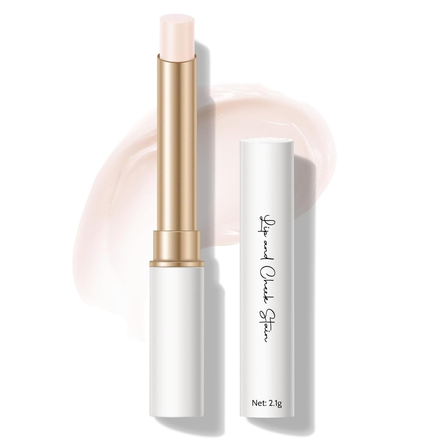 KYDA PH-Activated Lip and Cheek Stain, PH Color Changing Formula for Lasting Custom Lip Color, Keep Lips Soft and Moisturizing with Avocado Oil, Multiuse Color Balm, WHITE