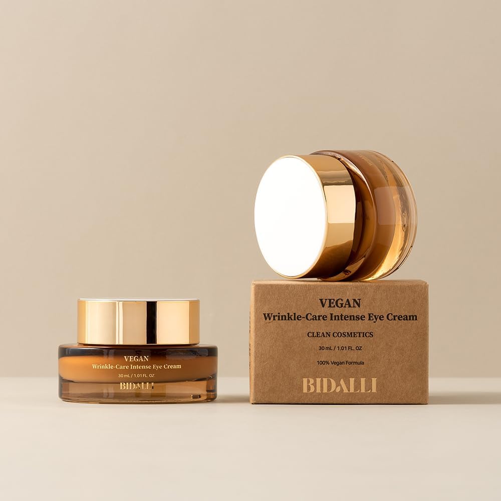 Vegan Wrinkle Care Intense Eye Cream for Anti-Aging Care, Dark Circle, Elasticity, Hydration - Korean Skin Care - 100% Vegan, Clean & Cruelty-Free & Clean Beauty (30ml / 1.01Fl. Oz)