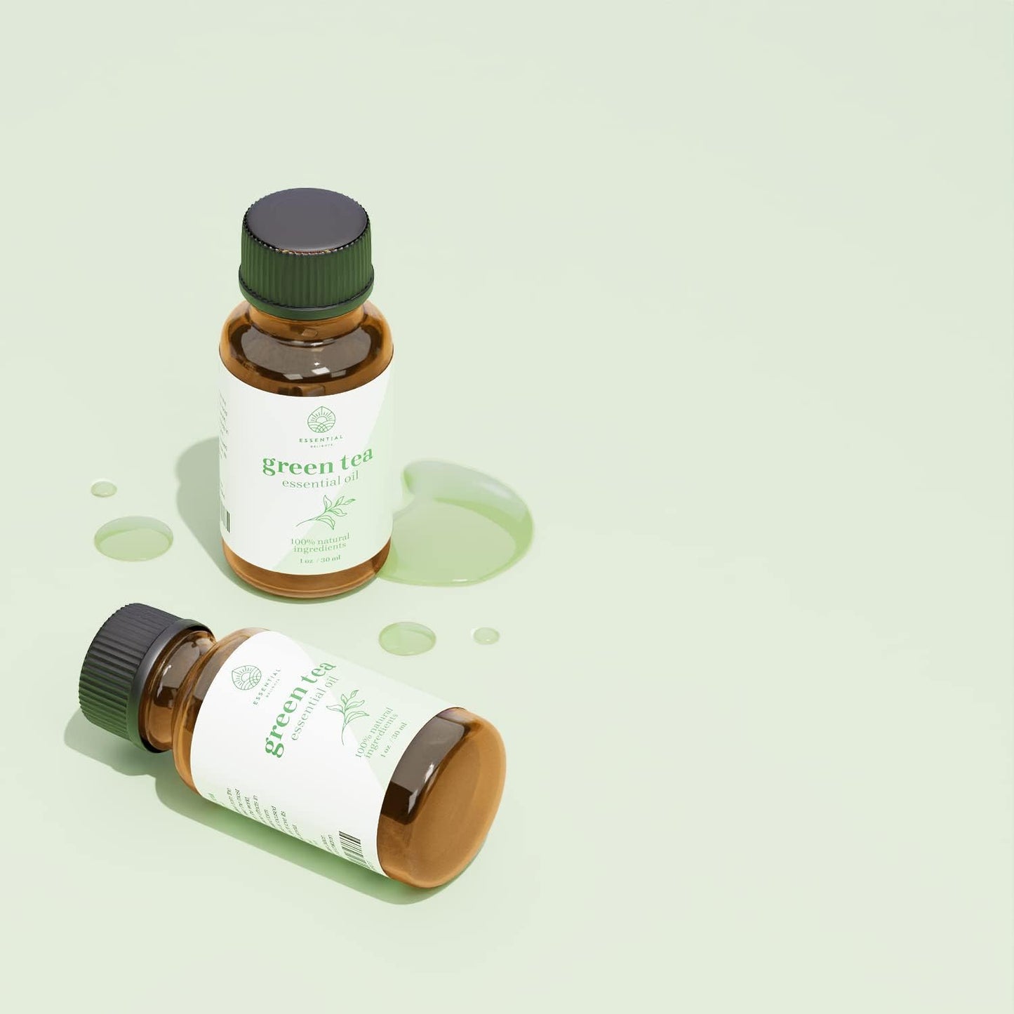 Green Tea Essential Oil - Premium Grade Essential Oil | for Aromatherapy, Soaps, Lotions, & Candles | Vegan & Cruelty Free (1 Fl Oz, Green Tea)