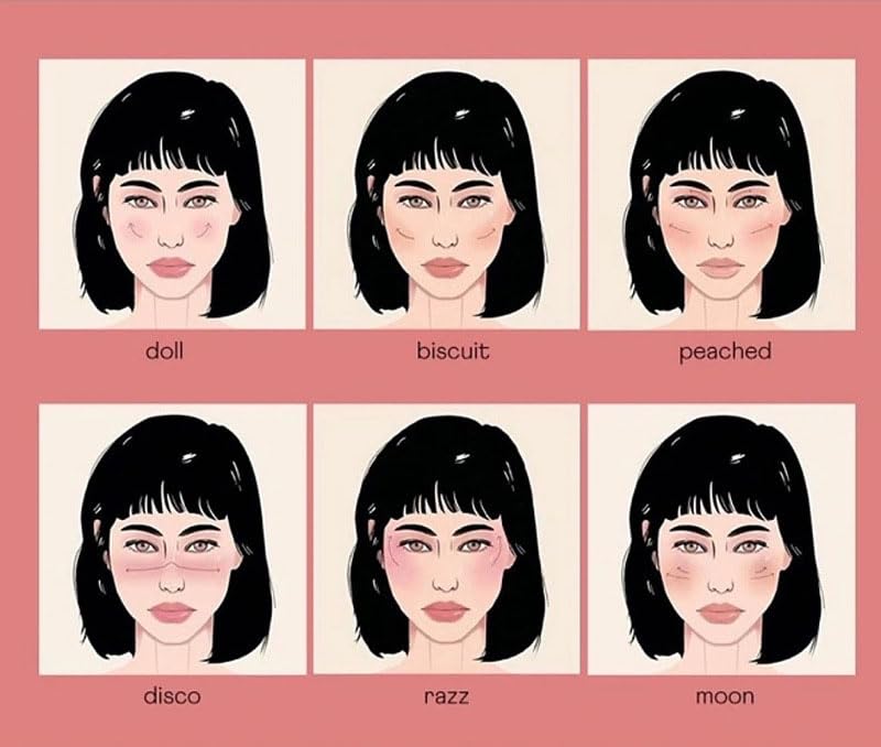 Stamp Liquid Blush Stamp Blush with Heart Shaped Applicator Natural Long Lasting Blush, Light and Airy Makeup for Women (6)