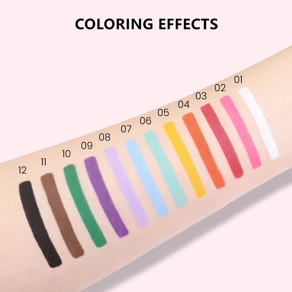 evpct Green Eyeliner Pencils for Eyes, Dark Emerald Green Colored Eye Liner Pencil Makeup Waterproof Smudge Proof, Colored Gel Waterline Eyeliner Liquid Face Eye Paint Stick Lipstick Halloween Makeup