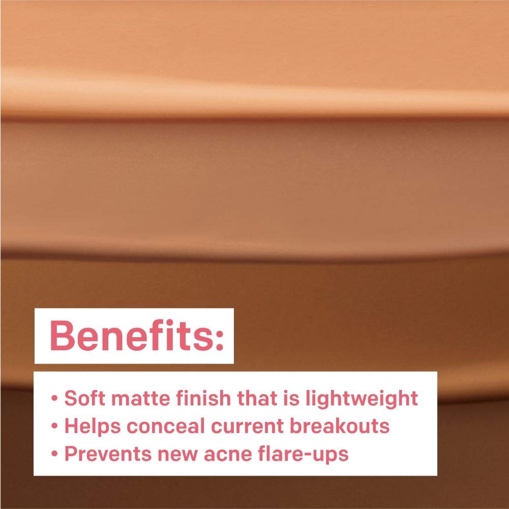 Almay Clear Complexion Makeup, Matte Finish Liquid Foundation with Salicylic Acid, Hypoallergenic, Cruelty Free-Fragrance Free, Dermatologist Tested, 510 Natural Ochre, 1.0 oz