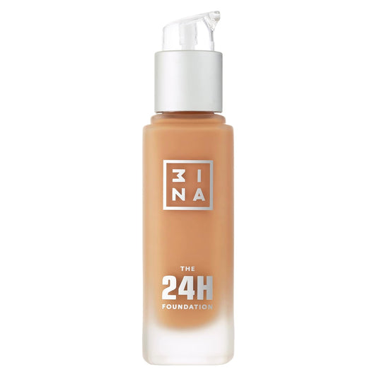 3INA The 24H Foundation 657-24H Long-Wearing Formula - Medium To High Buildable Coverage - Smooth Matte Finish - Expanded Shade Selection - Waterproof, Cruelty Free, Vegan Makeup - 1.01 Oz