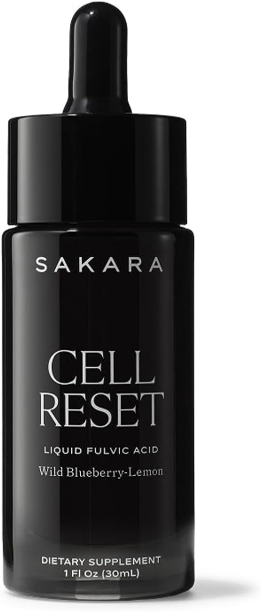 SAKARA Cell Reset – Liquid Fulvic Acid Complex with Wild Blueberry & Lemon | Mineral-Rich Antioxidant Drops for Cellular Detox, Energy & Immune Support | Premium Bioavailable Formula, 1 fl oz (30 mL)
