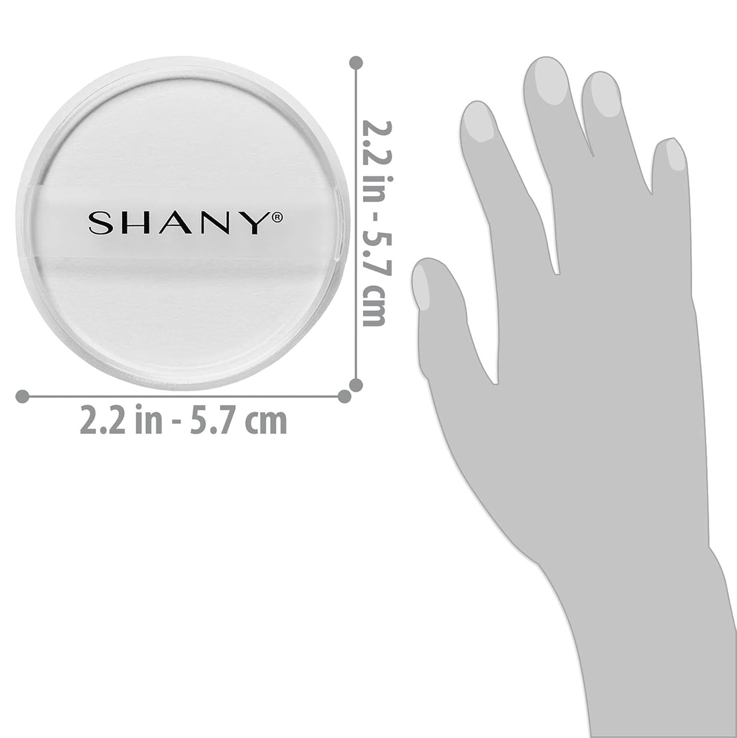 SHANY Stay Jelly Silicone Sponge - Clear & Non-Absorbent Makeup Blending Sponge for Flawless Application with Foundation - ROUND (Pack of 2)