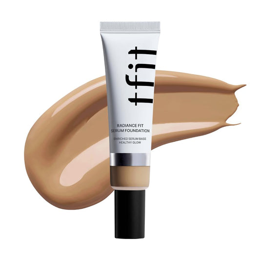 TFIT Radiance Fit Serum Foundation - Flawless Coverage, Dewy finish, Long-lasting, Lightweight, Korean Makeup,1.05 Oz. (N03 Ginger, 1.05 Oz.)