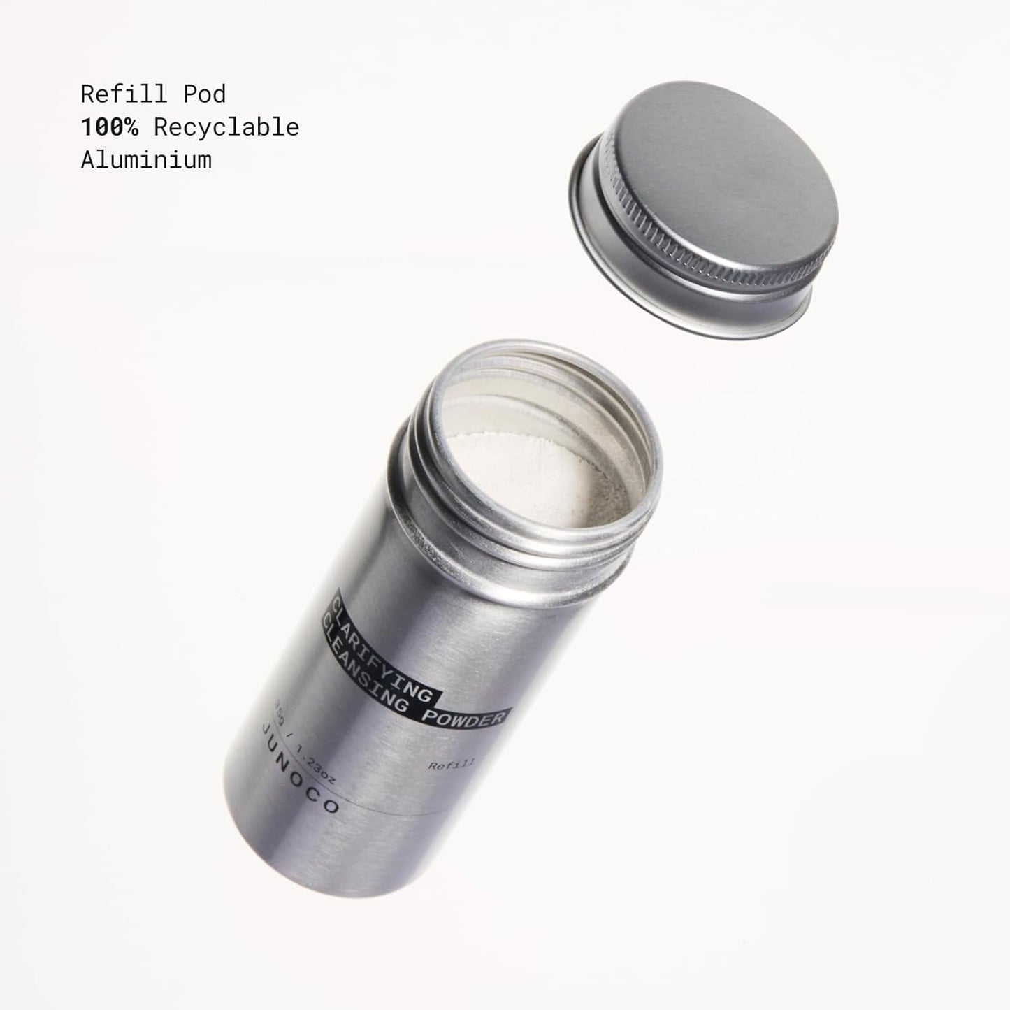 JUNO & Co. JADE Clarifying Cleansing Powder, Refill Pod Only for Effortless Cleanse with Exfoliating and Hydrating