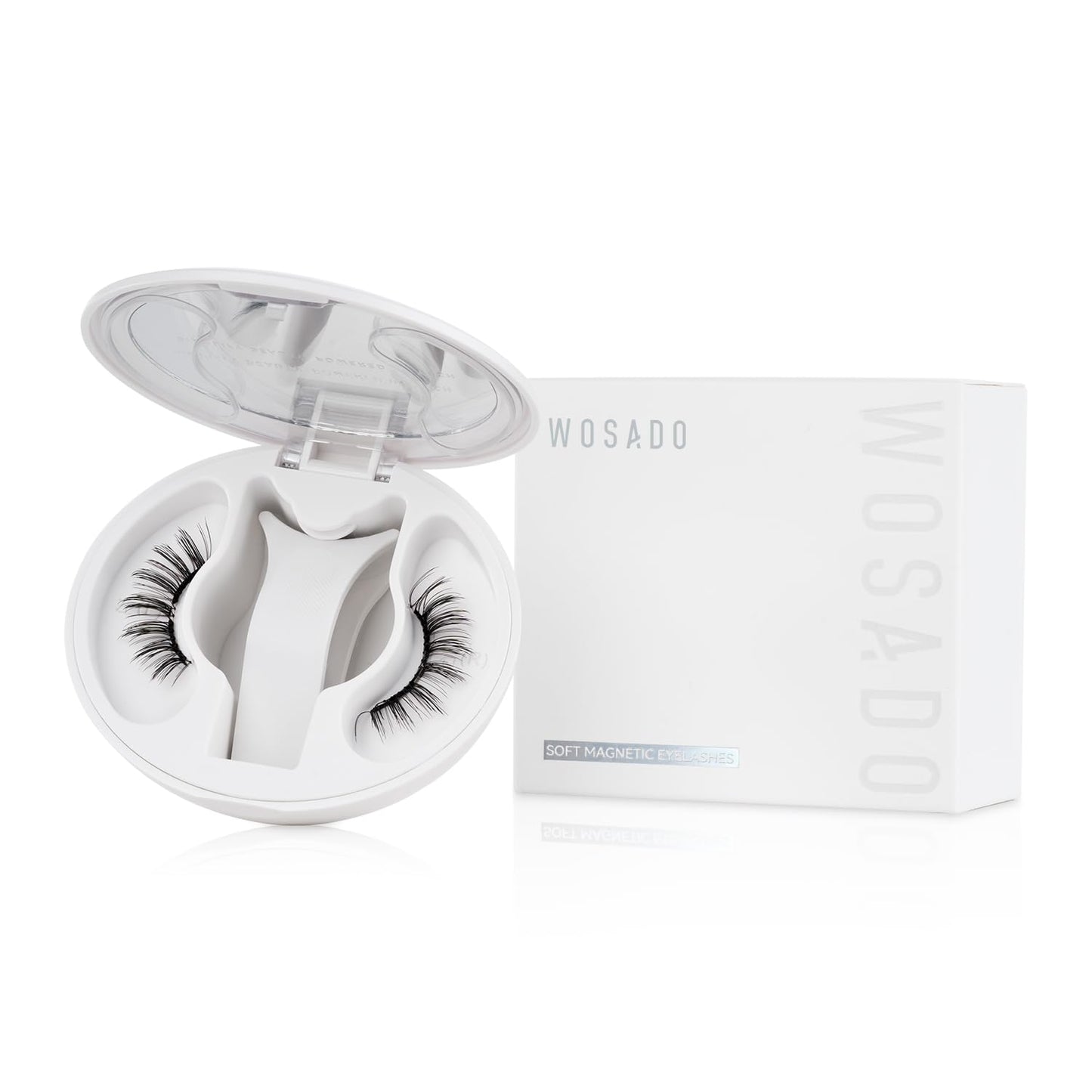 Magnetic Eyelashes with Applicator Kit, No.17 Ice Black, Reusable Magnetic Lashes without Eyeliner, Glue-free False Lashes, Waterproof, Lightweight, Suit for Heavy Makeup