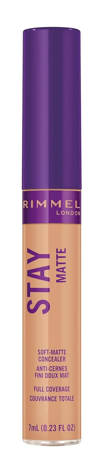 Rimmel London Stay Matte - 210 Shell - Concealer, 24-Hour Wear, Shine Control, Fights Free Radicals, 0.23oz