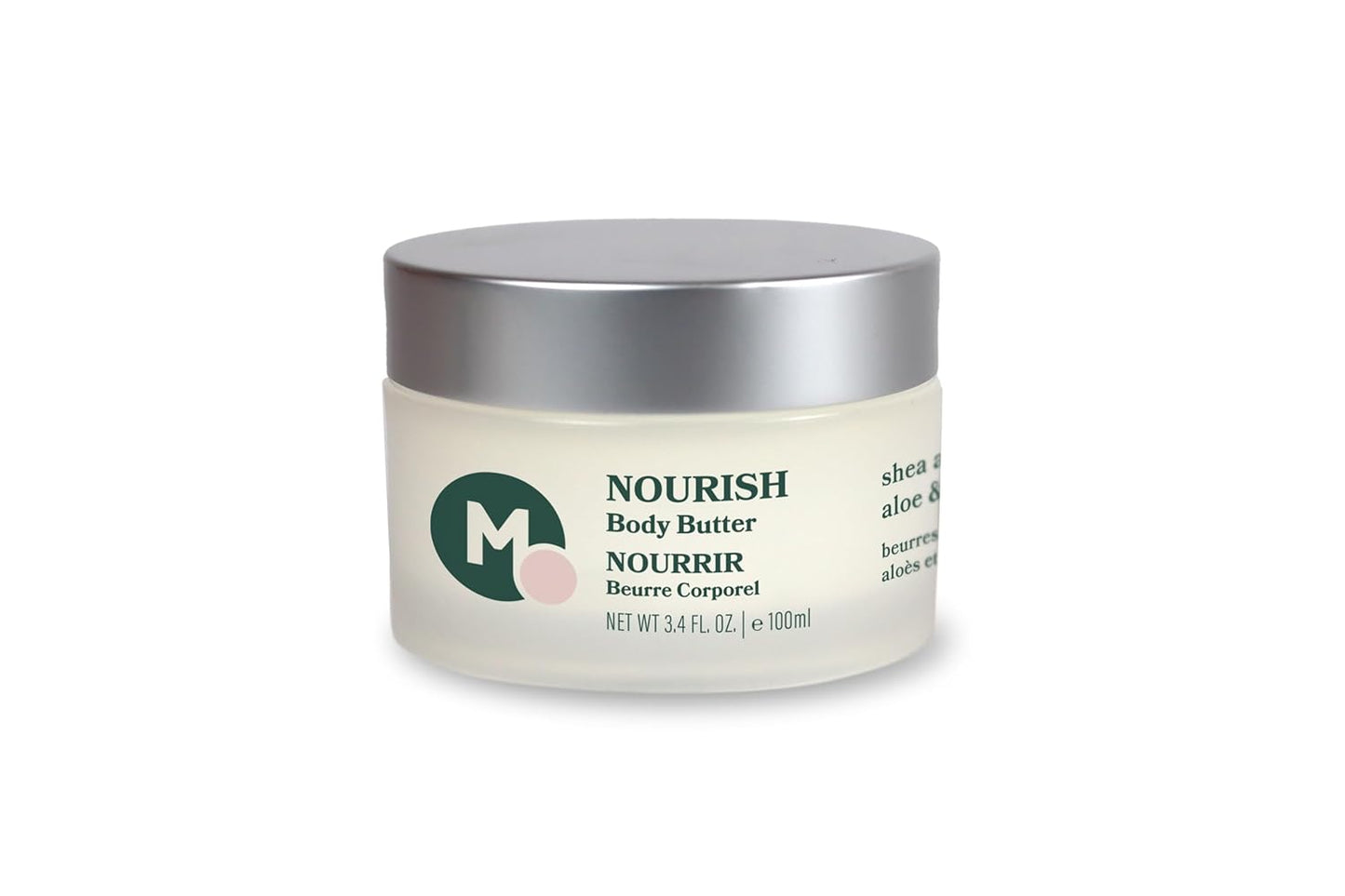 NOURISH Body Butter, Pregnancy Belly and Postpartum Skin Care, Natural Stretch Mark Cream with Shea & Cocoa Butter, Vegan, Clean & Cruelty-free, 3.4 oz