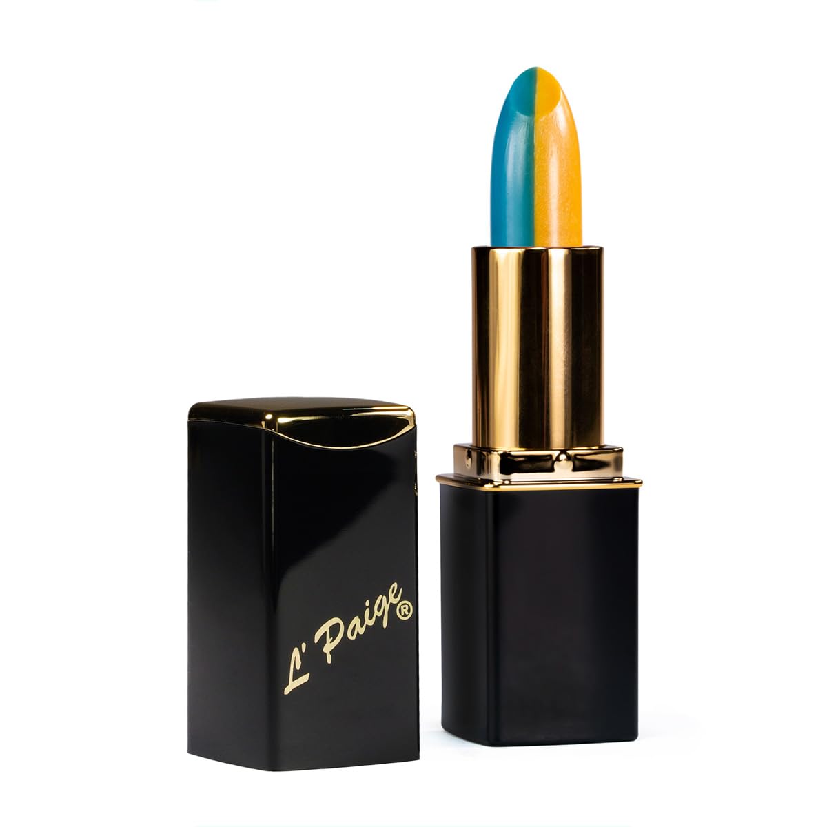 L'Paige L09 - BLUE/YELLOW Split-Stick Lipstick | Aloe Vera Based, Long-lasting, Moisturizing