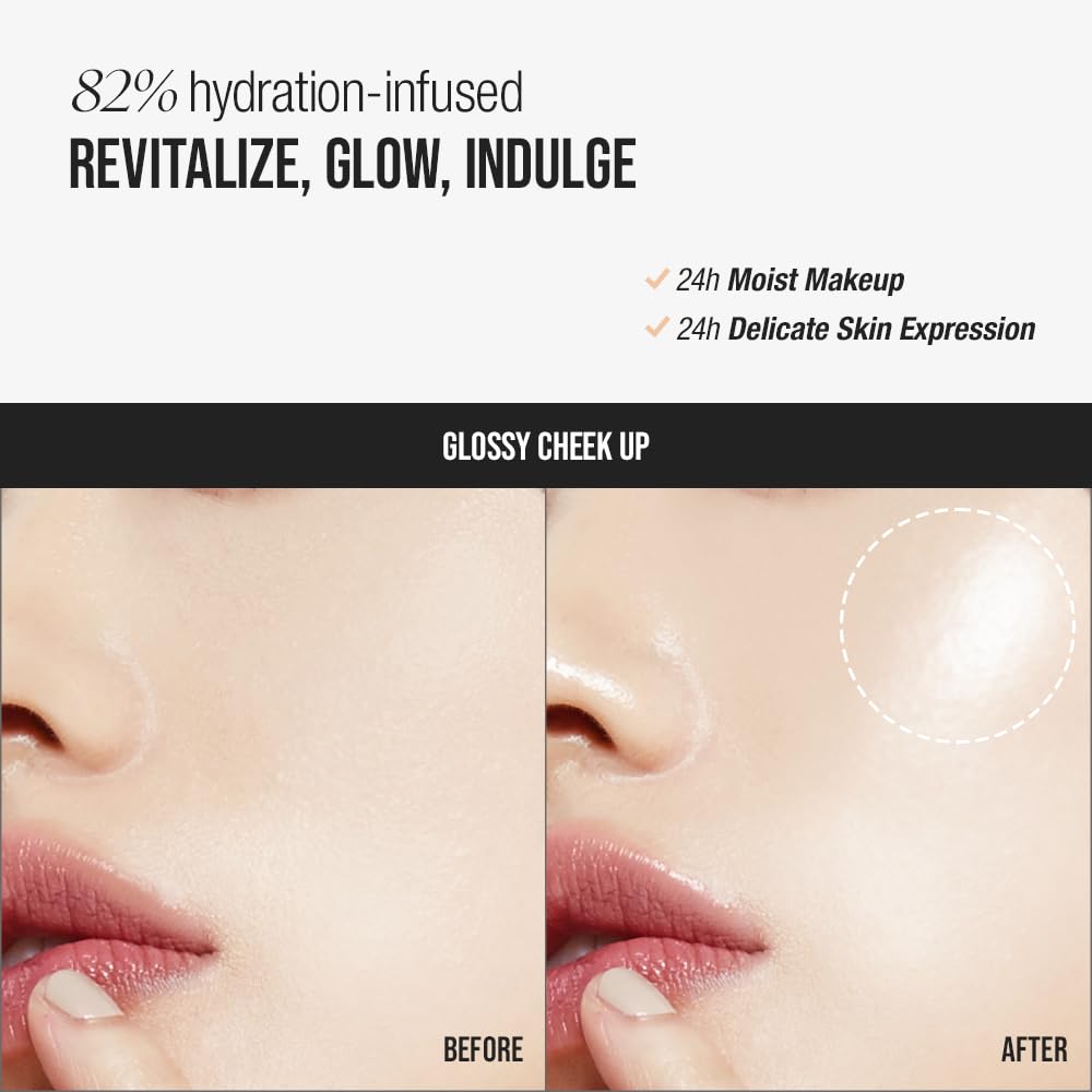 Brilliance Fit Glow Foundation - Full Coverage for Dry & Normal Skin, Radiant Finish, Long-lasting & Lightweight, Korean Makeup, 1.02 Fl Oz (W02 Almond Butter, 1.02 Fl Oz)