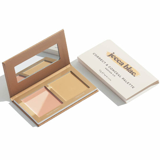 Jecca Blac Correct and Conceal Medium Coverage Palette, Lightweight Long Lasting Formula, Medium To Full Coverage, Gender Neutral and LGBTIQA+ Inclusive Make Up, Medium 2.0, 12g
