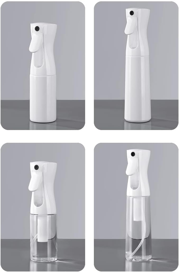 Continuous Mist Spray Bottle, 300ml/10.1oz (White, 10.1OZ/300ml)