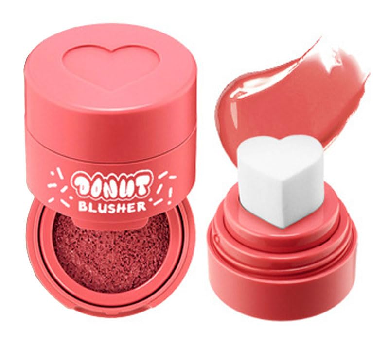 Stamp Liquid Blush Stamp Blush with Heart Shaped Applicator Natural Long Lasting Blush, Light and Airy Makeup for Women (4)