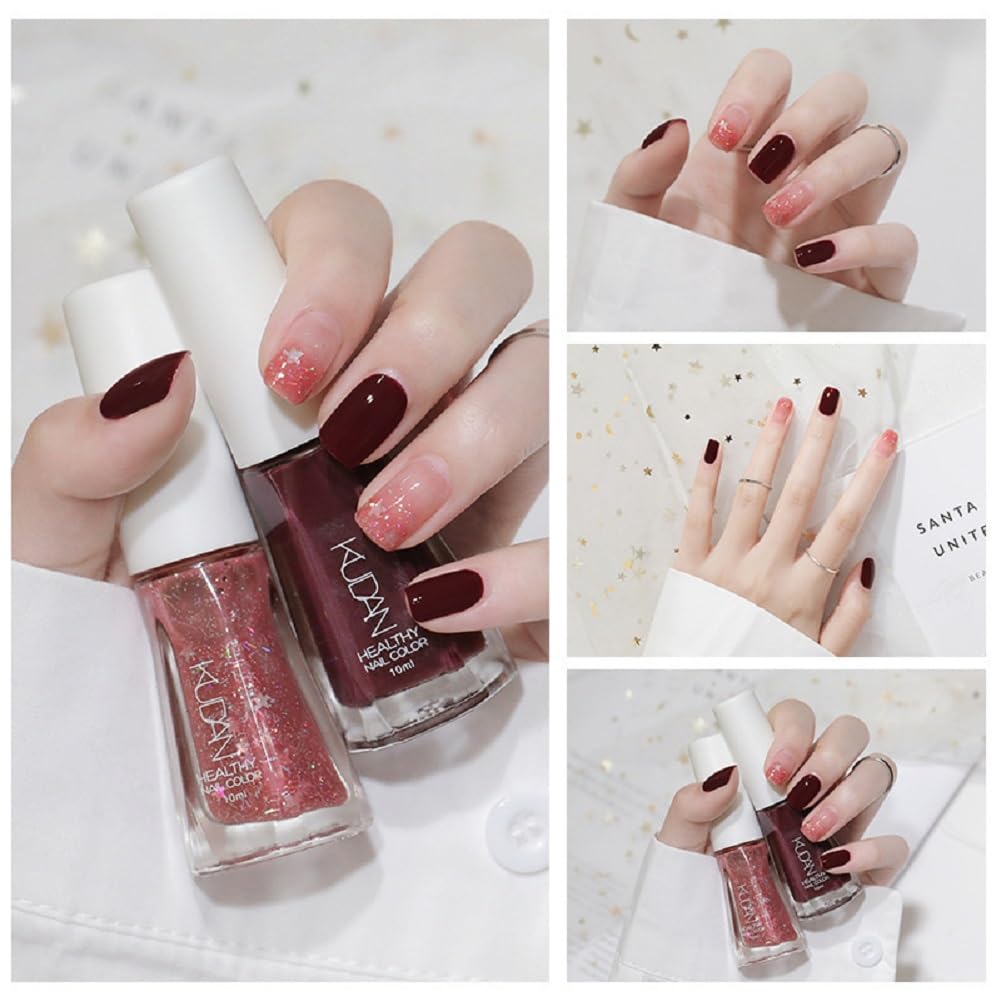 Nail Polish set - Nail Lacquer Quick Dry, Full Size, Vibrant, Colorful, Trendy, Glitter, Glossy, Metallic, Matte Nail Art Nail Shades (N3 Lavender, 52g)