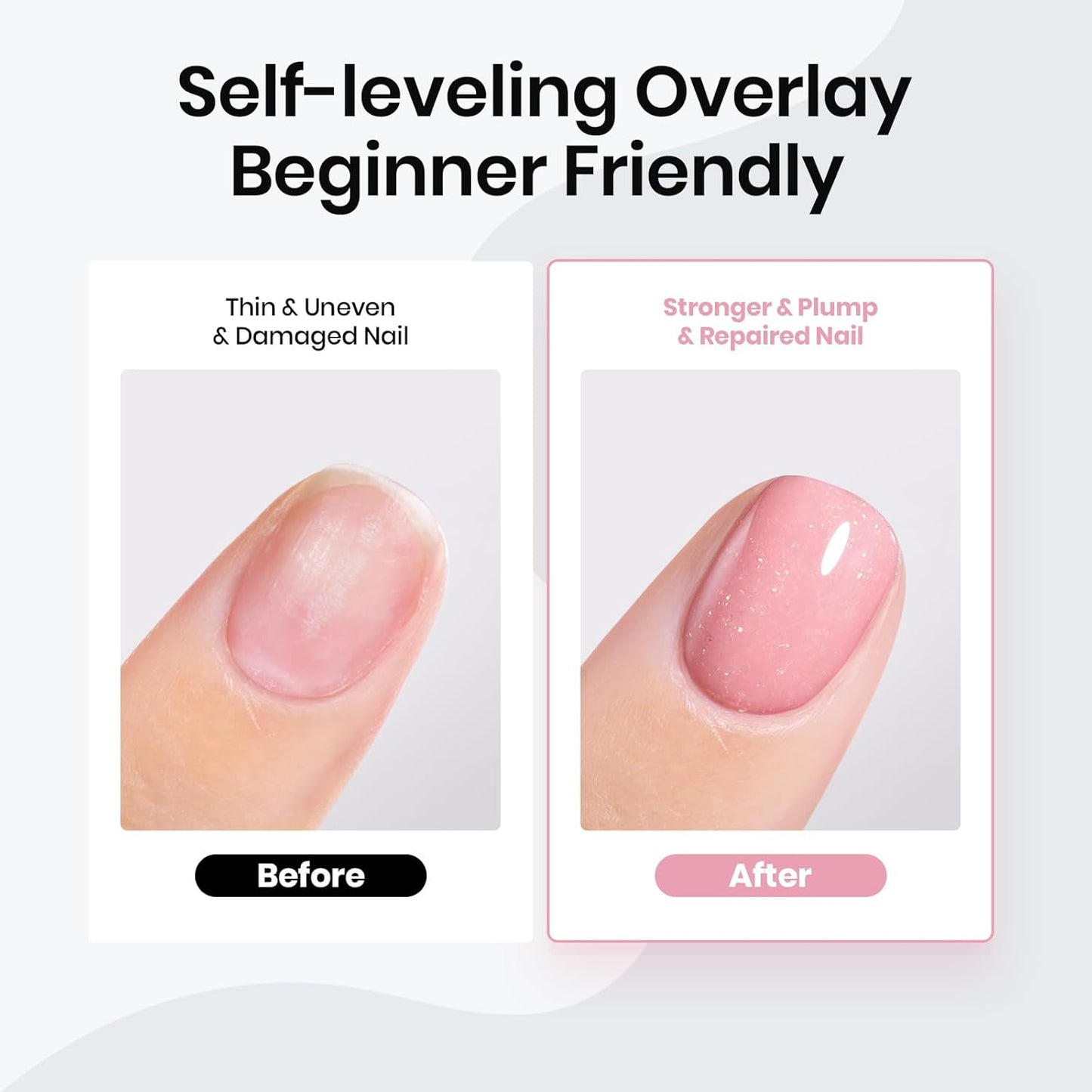 Beetles Nude Rubber Base Gel Nail Polish - Light Pink Color Base Gel for Nails Strengthening, Building, Enhancing, Reinforcing, Long Lasting Protecting