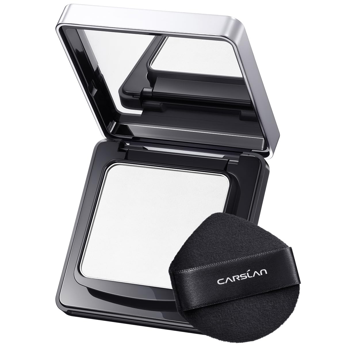 Oil Control Face Pressed Powder Compact, 24H Longlasting Waterproof Pressed Setting Powder Foundation Makeup, Shine Free, Poreless, Smooth, 02 for oily skin (0.28Oz)