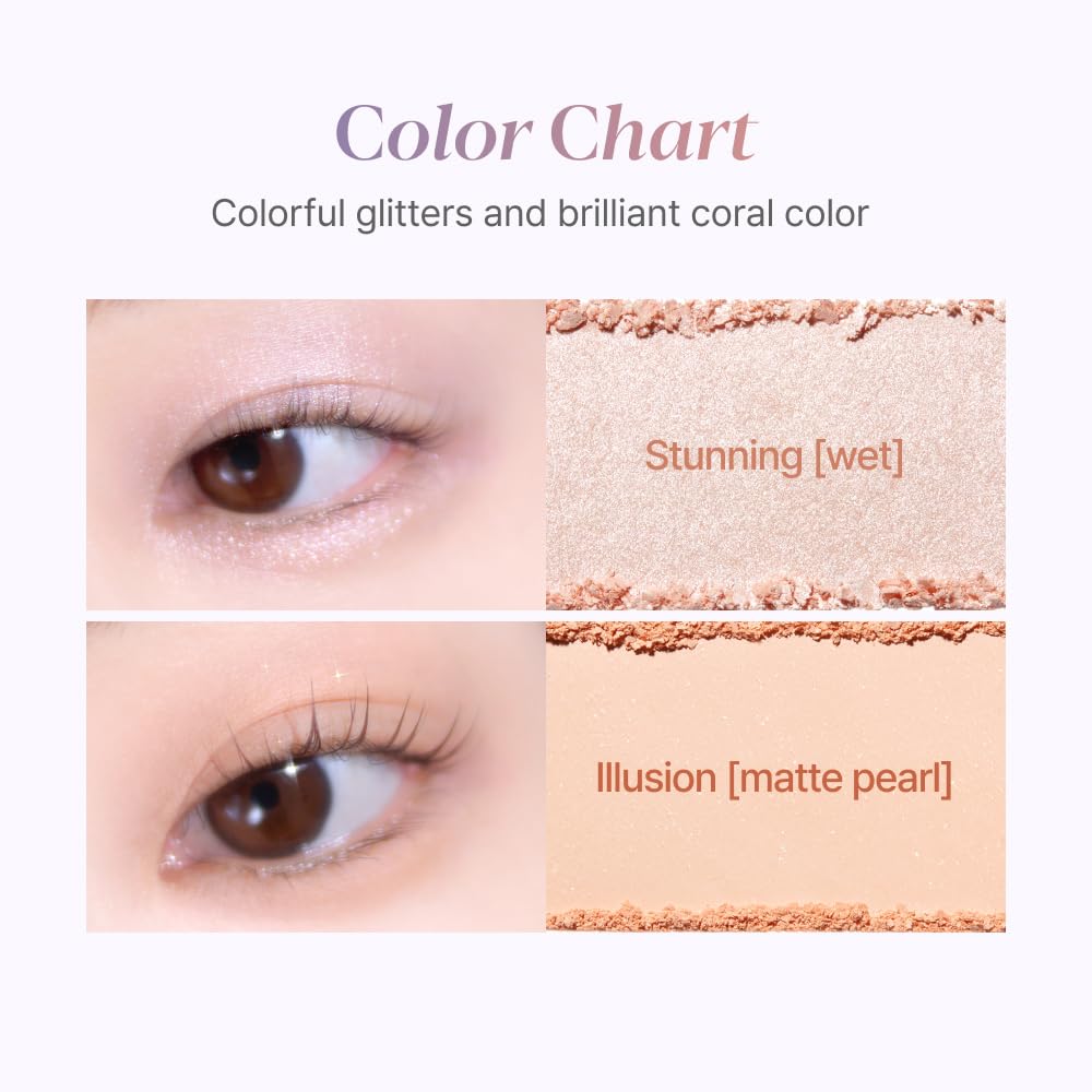 Espoir Real Eye Palette All New #4 Chandelier 0.17 oz | Multi-Use Long-Lasting Blendable 8 Colors Natural Glitter Soft veil matte Makeup Eyeshadow Palette for Various Makeup Looks | Korean Makeup