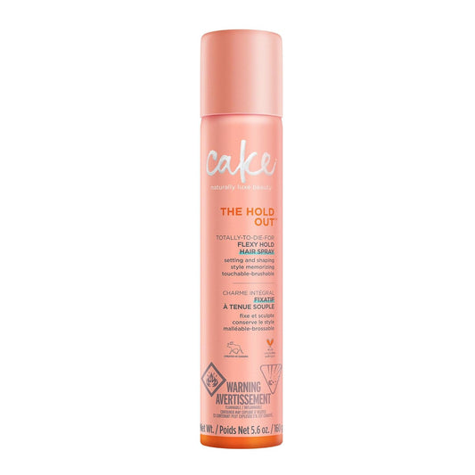 Cake Beauty Hairspray, The Hold Out – For Crunch Free Brushable, Touchable, Flexible Hold & Soft Volume – Vitamin E & Abyssinian Oil – For All Hair Types- 5.6 Oz.