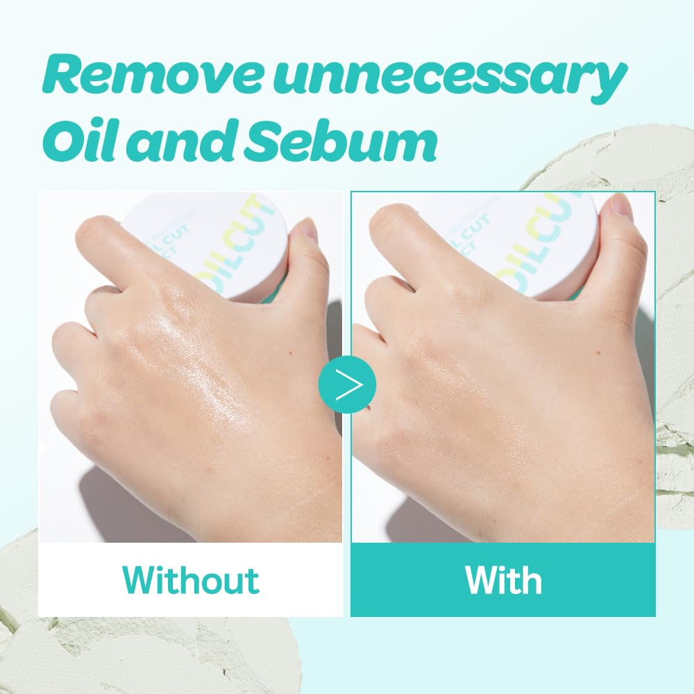 I'M MEME Compact - Oil Cut Pact | Sebum Absorbing, Korean Pressed Setting Powder for Blurring Effect, Makeup Powder Foundation, Translucent Compact, Finishing Powder, Oil Control Face Powder, 0.35 Oz