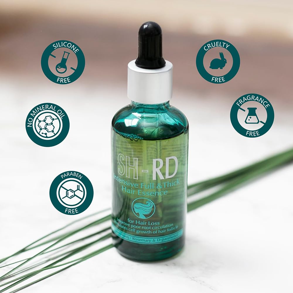 SH-RD Intensive Scalp Essence for Hair Regrowth & Volumizing | With Rosemary, Protein, Vitamin B5 | Lightweight Serum for Thinning Hair - 50ml/1.69oz