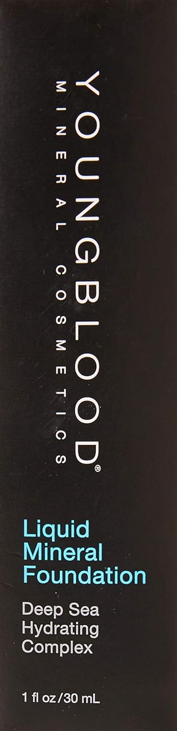 Youngblood Liquid Mineral Foundation, Pebble, 17 Shades, Vegan, Cruelty Free, Gluten-Free