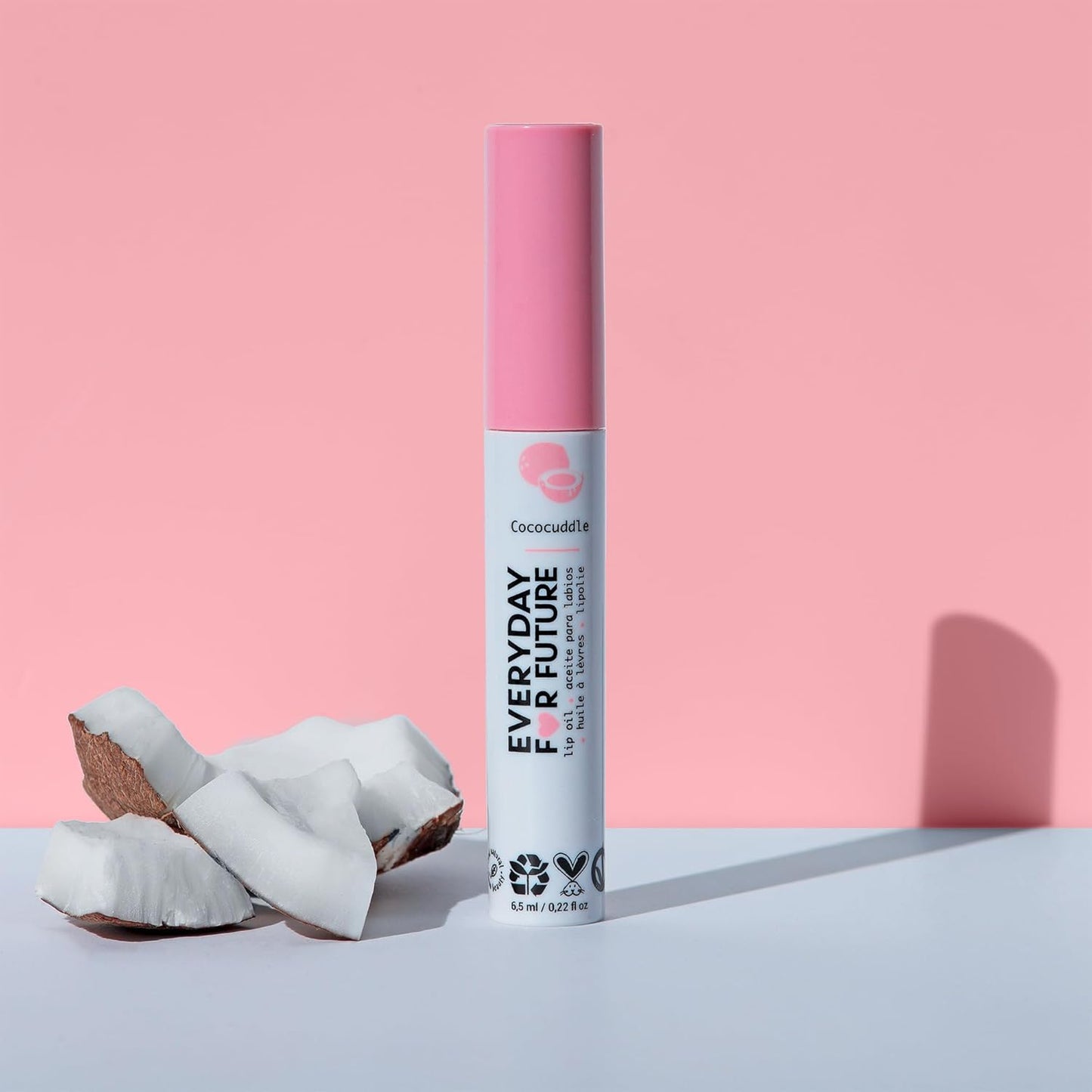 Coconut Lip Oil | Clear Transparent Lip Treatment with Coconut Oil | Moisturizing Lip Oil | Vegan & Cruelty Free Lip Oil | 99% Natural Lip Oil | Piña Colada 5 ml (Transparent)