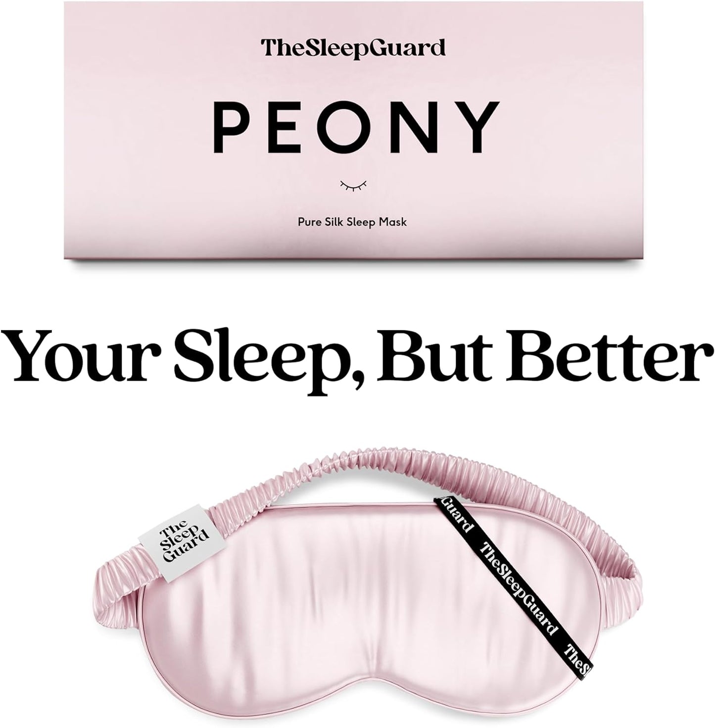 Pure Silk Sleep Mask [100% 6A Mulberry Silk, 22 Momme] Light Blocking Travel Essentials. Eye Masks for Sleeping. Black Oeko-Tex Blindfold. Eye Covers for Men & Women