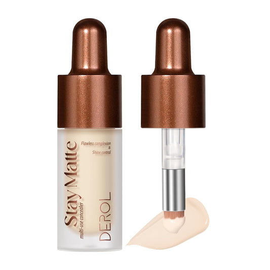 Foundation Makeup,Soft Beige Full Coverage Foundation Makeup（Built-in brush）Vegan & Cruelty-Free-Oil Control Flawless Concealer Cover Facial,Natural Blemish Face Makeup(01#)