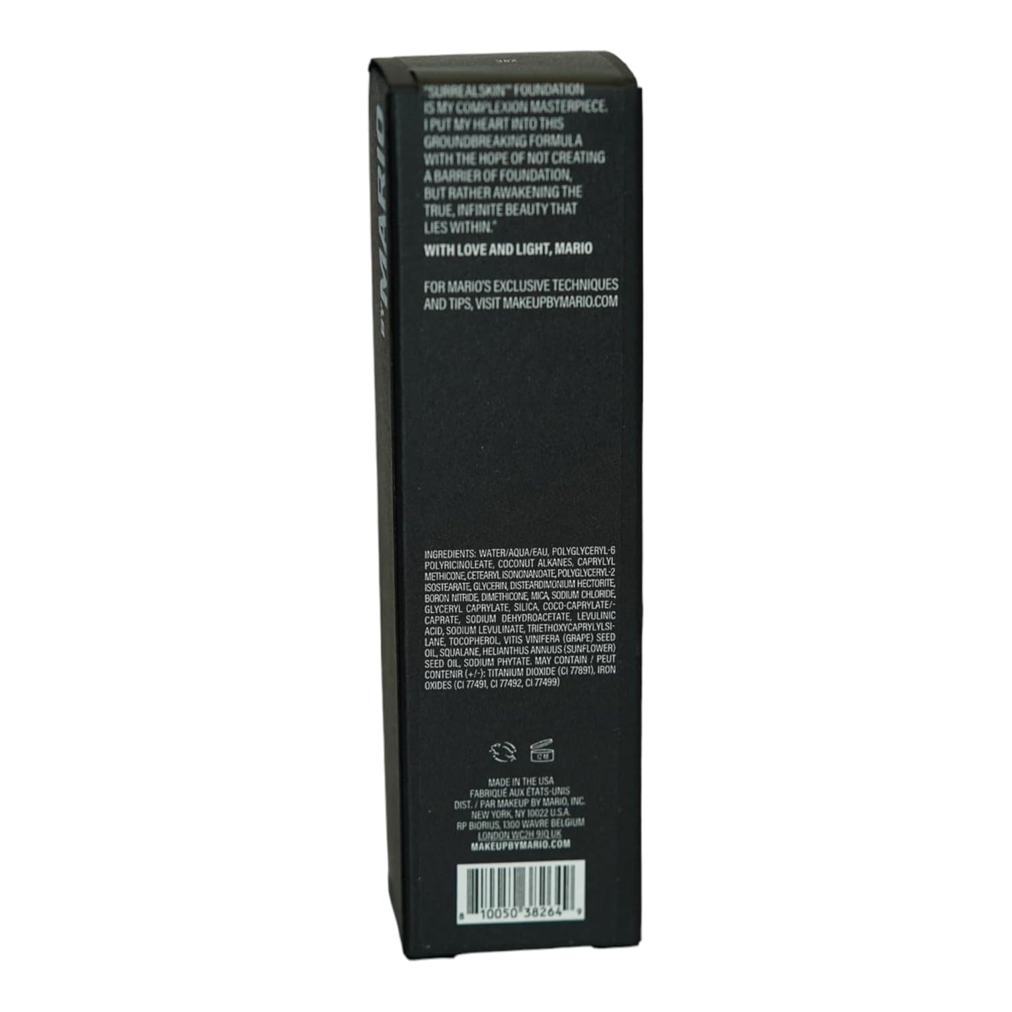 MAKEUP BY MARIO SurrealSkin Liquid Foundation, Liquid Formula, Vegan, Long-wearing coverage, Hydrating, Natural Finish, Size 30 mL (29C - dark deep with cool undertone)